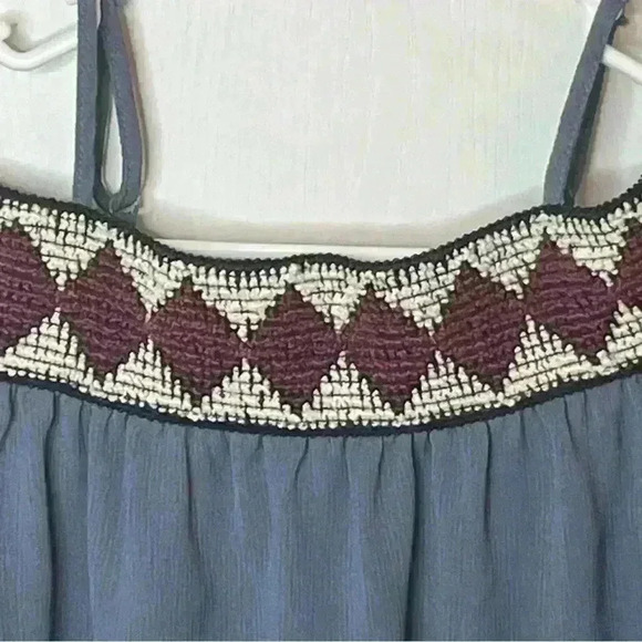 Maurices Dress Women Medium Blue Cold Shoulder Sewn Detail Knee Length Lined - Picture 3 of 9